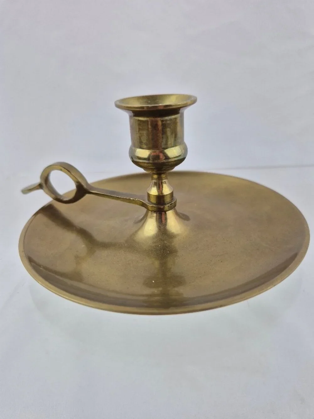 Vintage Brass Chamberstick Candle Holder vintage brass